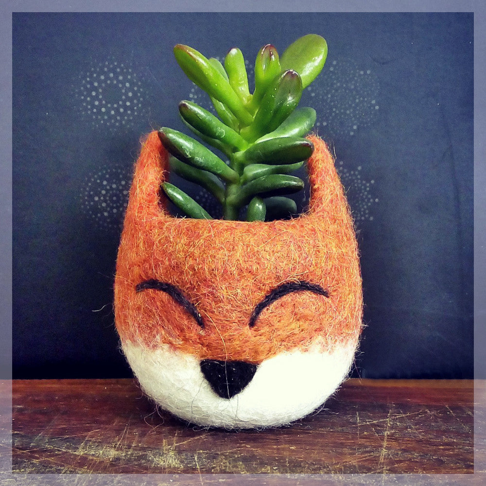 fox succulent planter Animal planter, Fox planter – The Yarn Kitchen