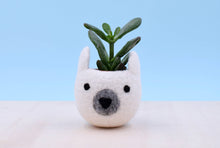 Succulent planter/white bear planter/cactus pot/succulent vase/ mini planter/Bear lover gift/nursery decoration