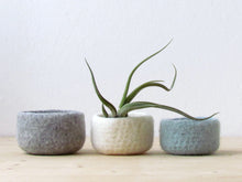 Felted wool bowls/light grey, white, grey green/minimalist home decor/desktop organizer/Eco-friendly gift