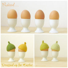 Egg cozy for Easter/Egg warmers/Egg hats/Easter spring decor/spring pastel colors/felt acorn cap/Cozy gift/Set of 4