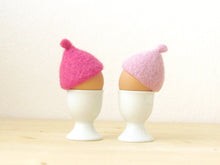 Egg cosies for Easter - Pink pastel - felt acorn cap - Set of two - House warming gift - table decor