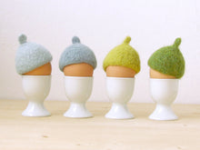 Egg cozy for Easter/Easter table decor/Egg warmers/felted acorn cap/Egg hat/rustic style/House warming gift/Set of 4