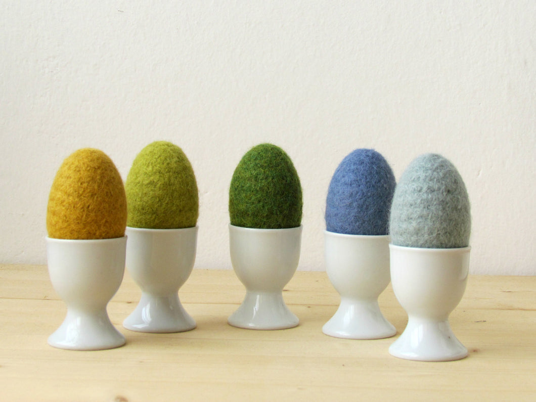 Free Shipping - Felt Egg /Easter home decor/pastel blue and green/waldorf toy/Montessori Toy/Set of  5 - bowl filler