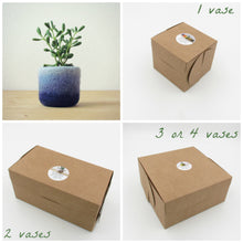 Felt succulent vase/Flowers/felted planter/cactus vase/Ombre Purple/housewarming gift/gift for her